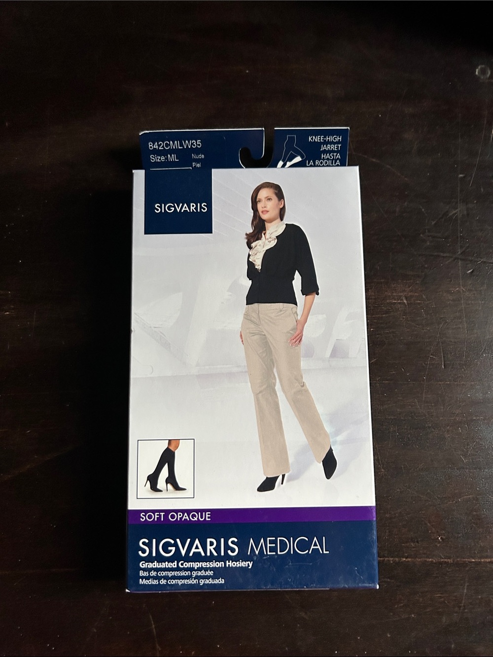 Sigvaris Medical Knee-High Compression Hosiery in Nude
